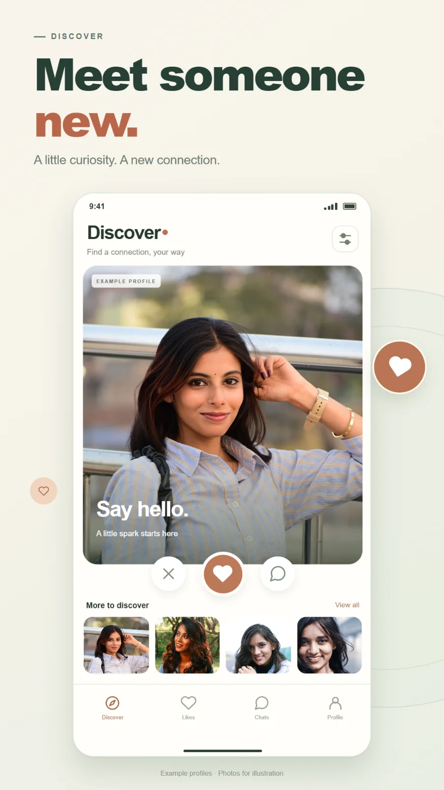 Jiya promotional preview of profile discovery